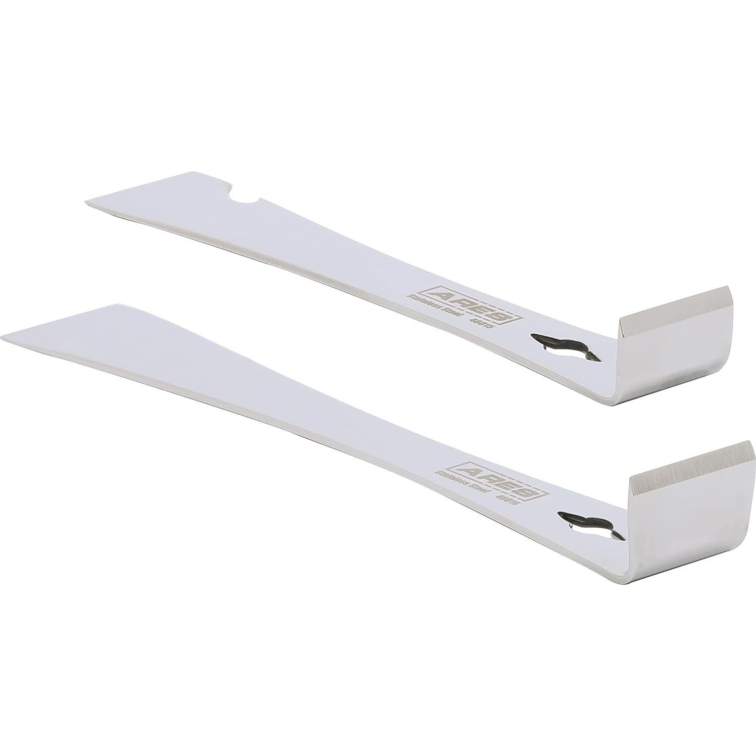 Juego de Raspadores de Acero Inoxidable ARES 2 Piezas 1.40 y 1.53 cm