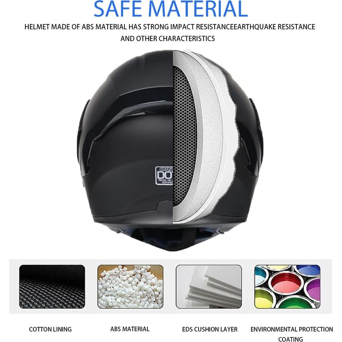 Casco Modular JZZLSJT Bluetooth Mediano Negro Mate