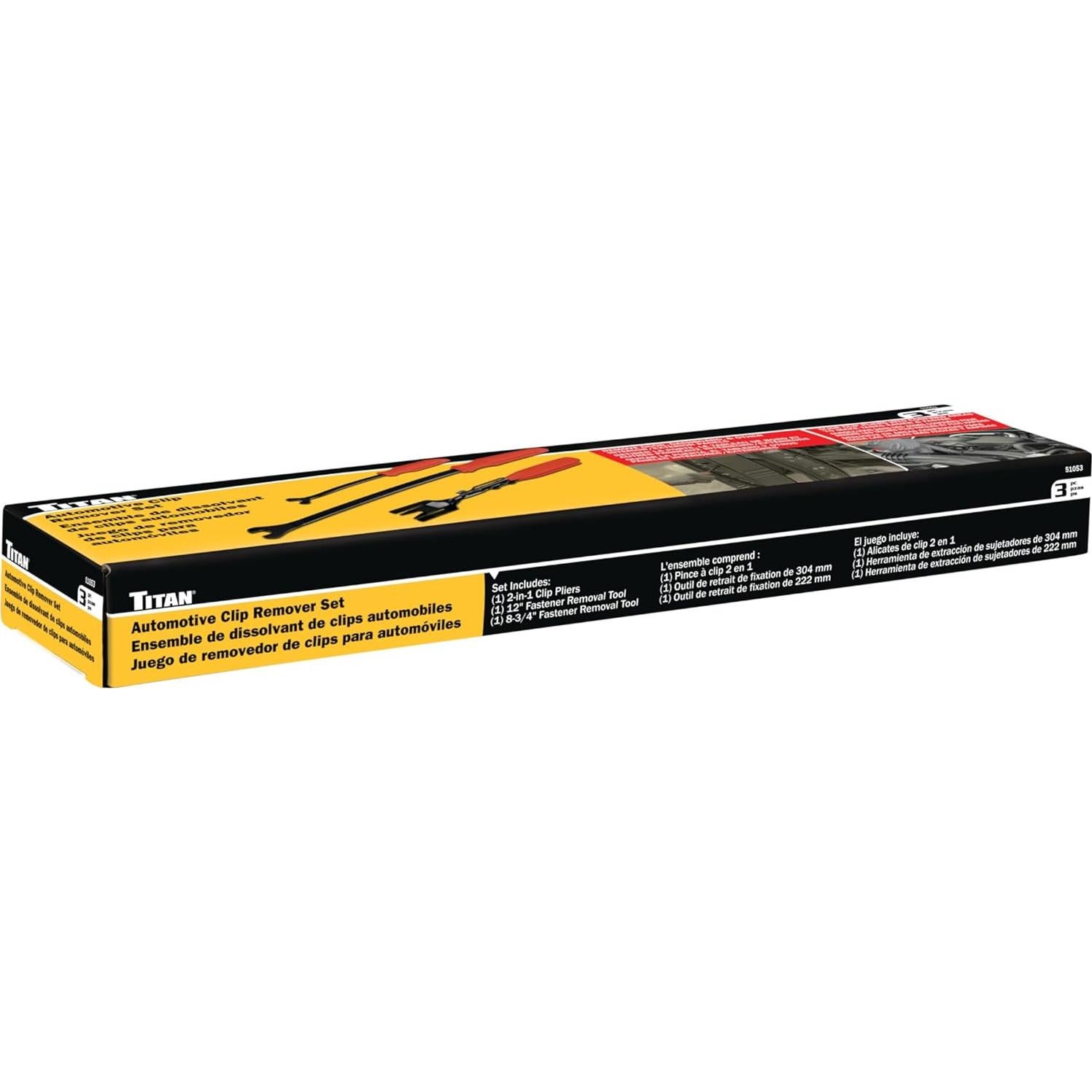 Juego de 3 Piezas Titan para Retirar Clips Automotrices
