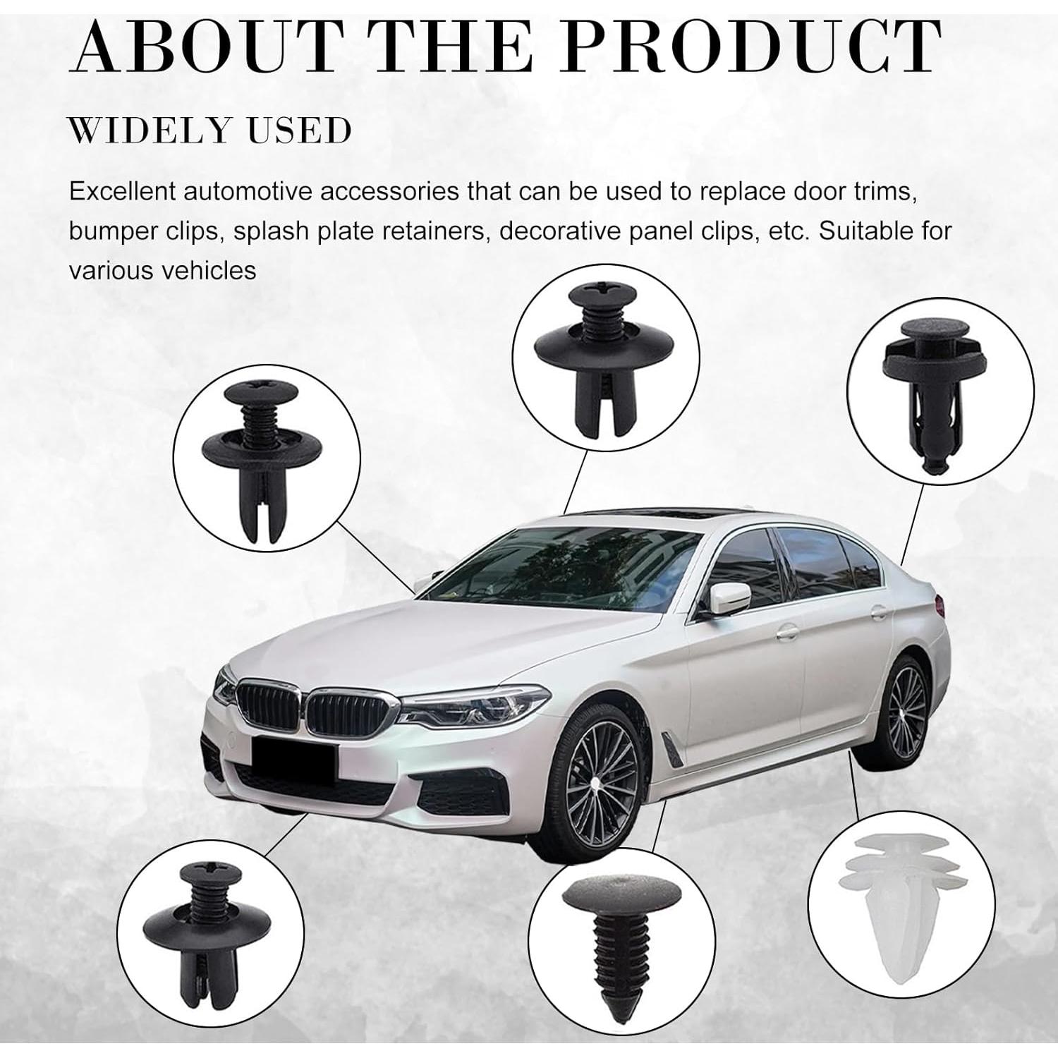 Kit de Clips de Parachoques Ajxn 100 Piezas con Extractor