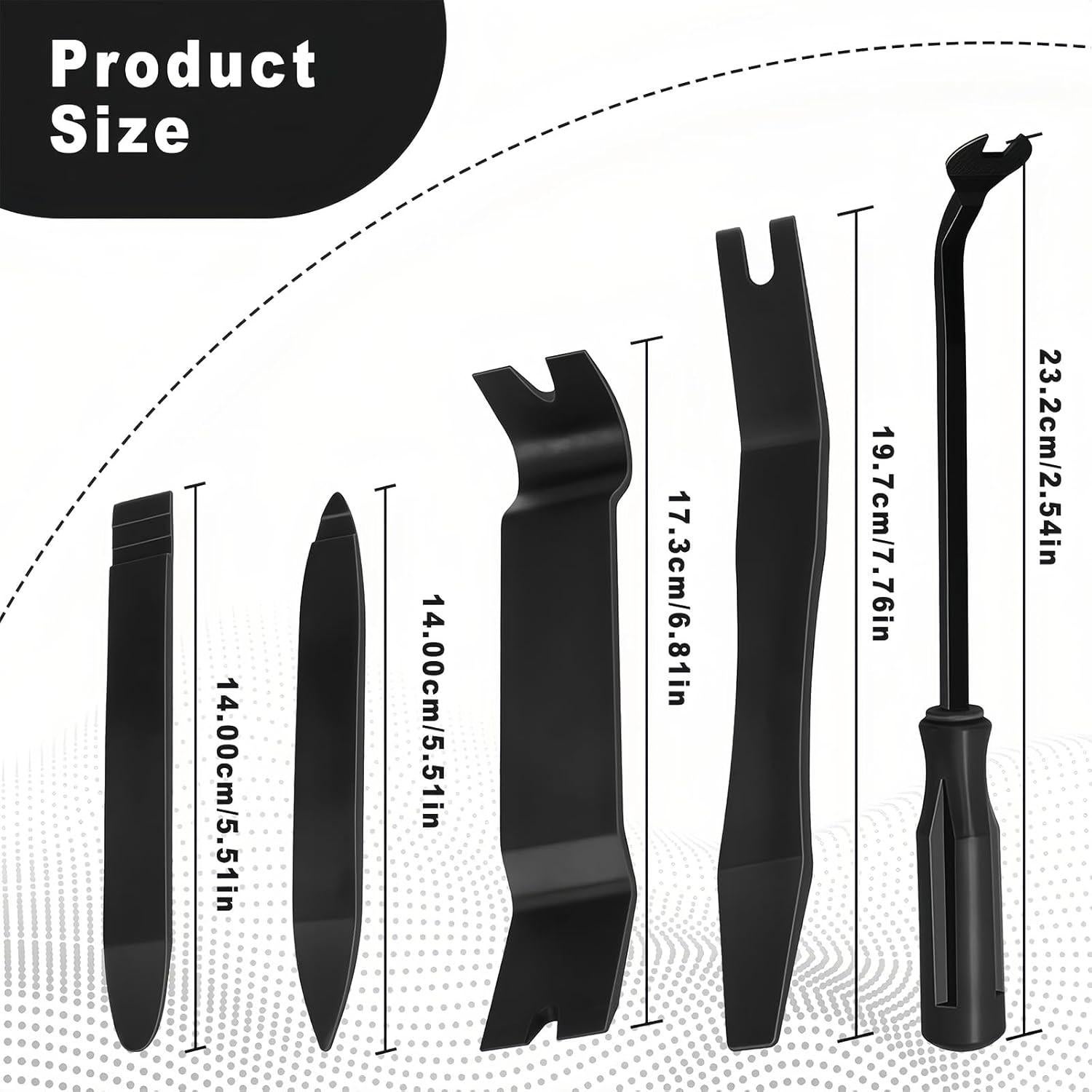 Kit de Herramientas de Remoción de Molduras AMZAUTO 5 Piezas