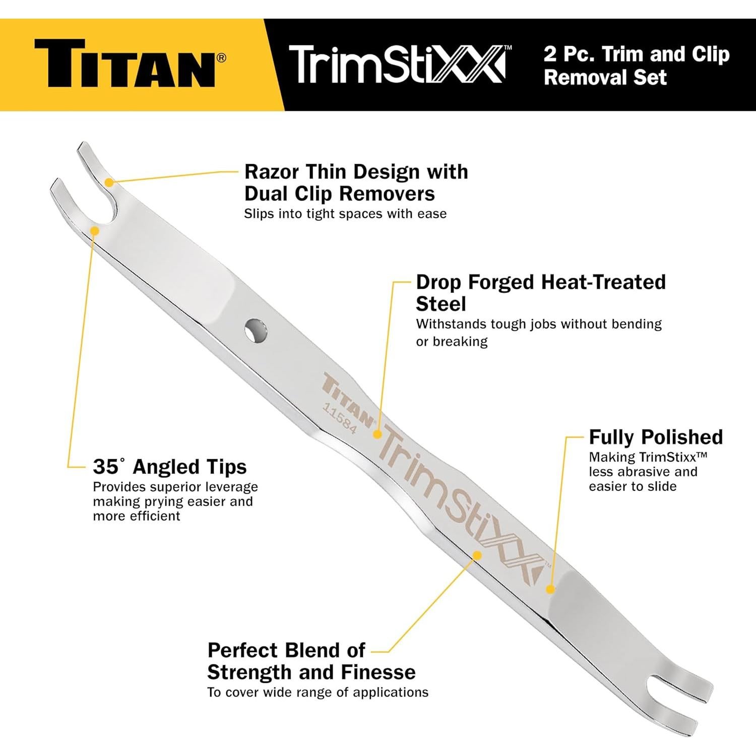 Juego de 2 Palancas de Retiro de Molduras Titan 11586