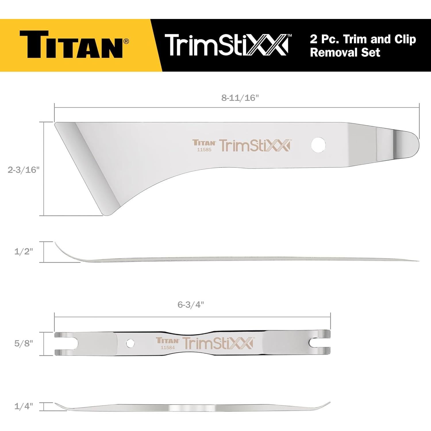 Juego de 2 Palancas de Retiro de Molduras Titan 11586