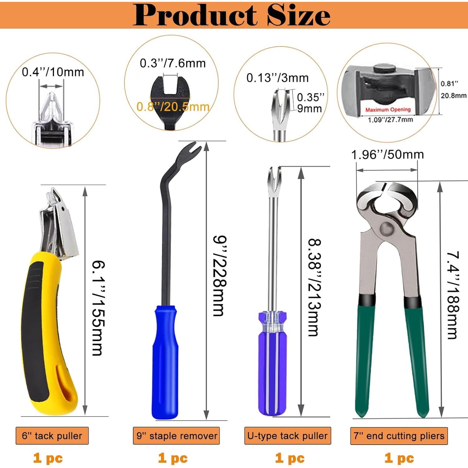 Juego de Herramientas para Quitar Grapas Sunxeke 4 Piezas
