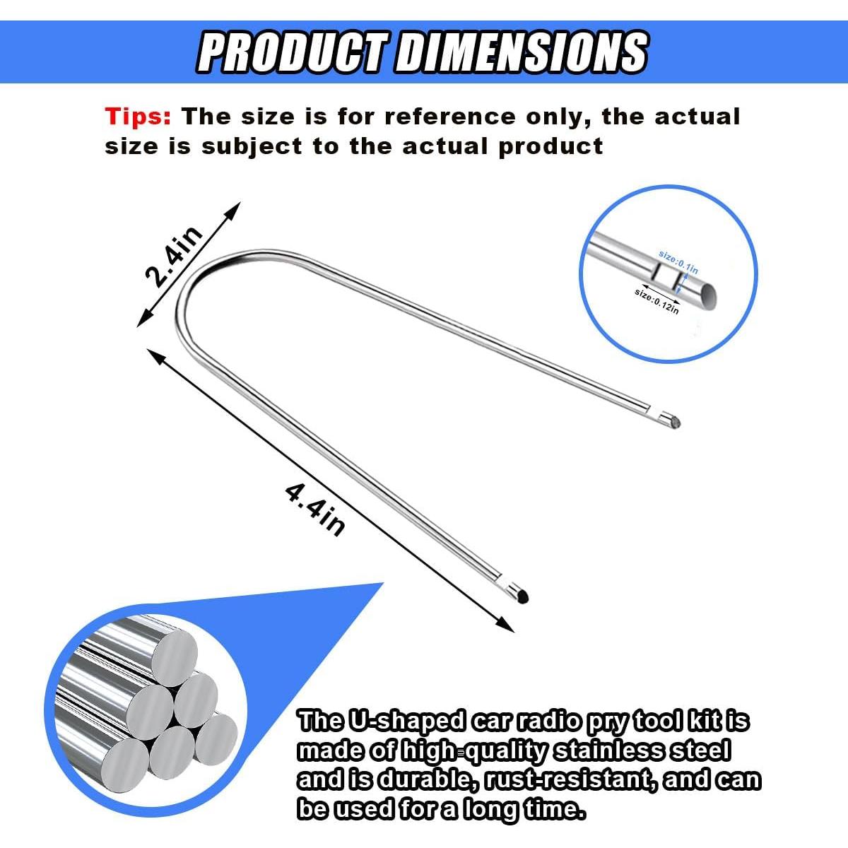 Kit de Herramientas DUSCOKE para Retirar Radio de Coche 4PCS