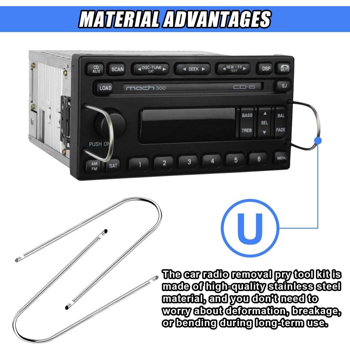 Kit de Herramientas DUSCOKE para Retirar Radio de Coche 4PCS