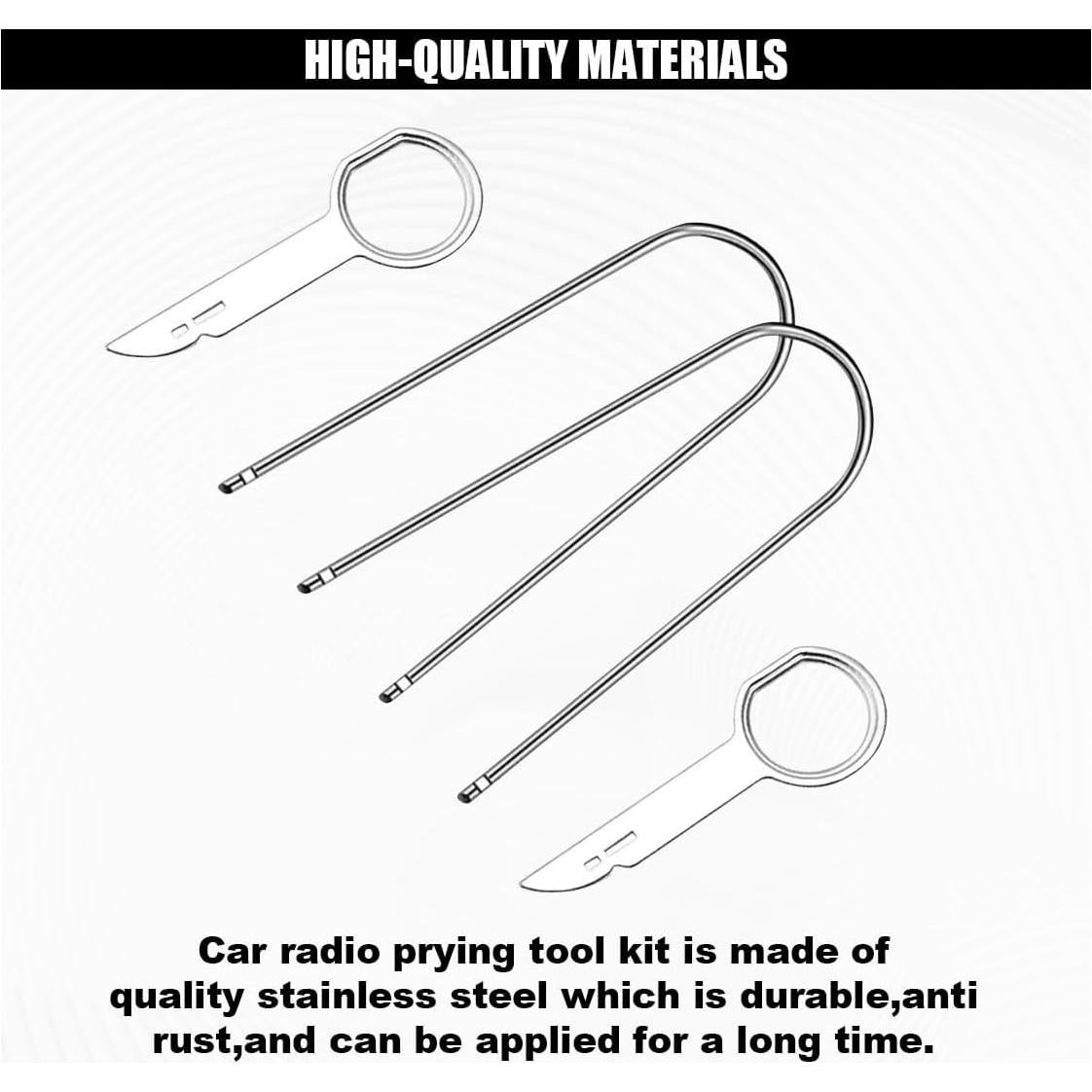 Kit de Herramientas para Retirar Radio de Coche GLSOWEE 4 Piezas