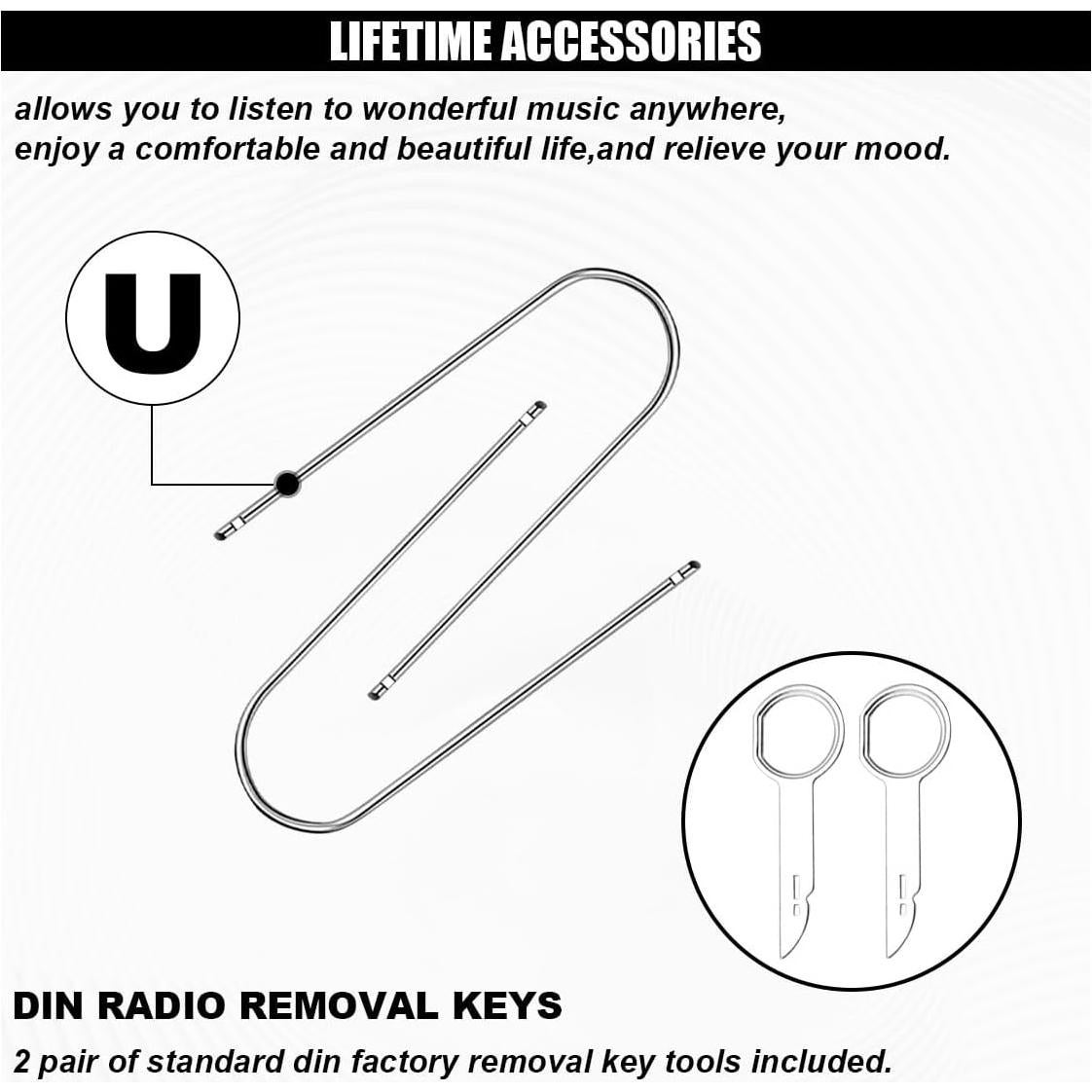 Kit de Herramientas para Retirar Radio de Coche GLSOWEE 4 Piezas