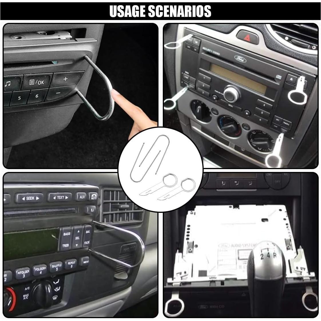 Kit de Herramientas para Retirar Radio de Coche GLSOWEE 4 Piezas