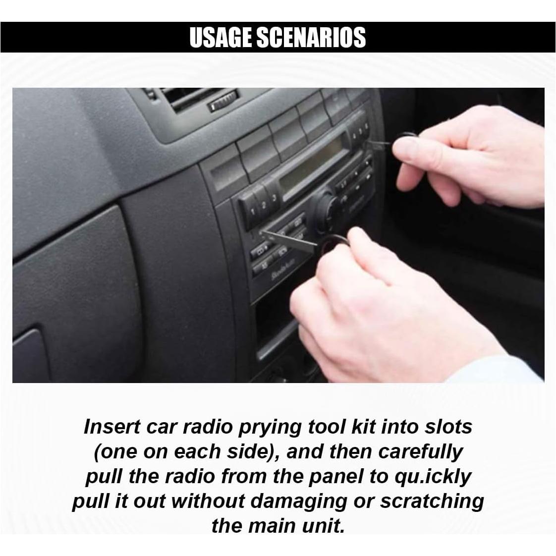 Kit de Herramientas para Retirar Radio de Coche GLSOWEE 4 Piezas