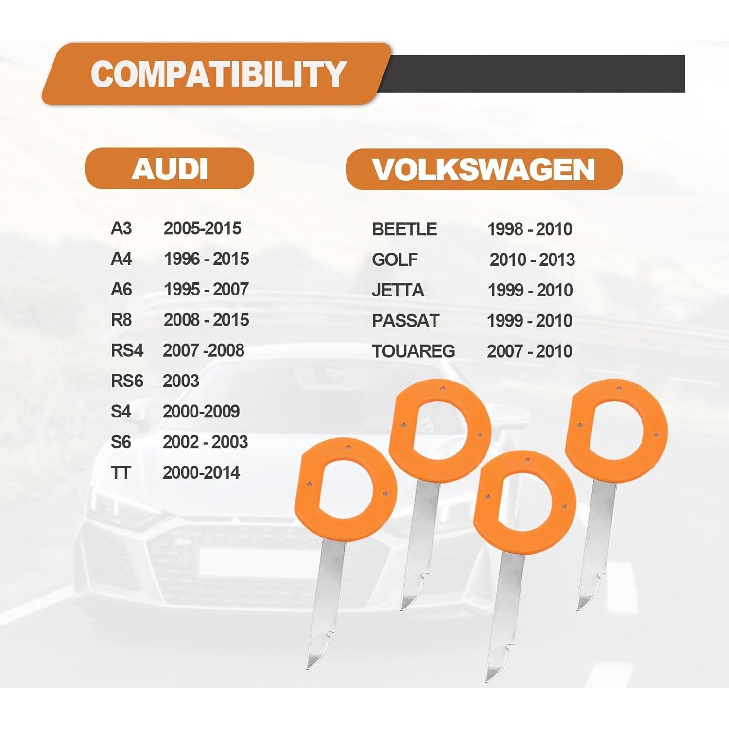 Juego de Herramientas de Remoción de Radio BSAMZO 4 Piezas