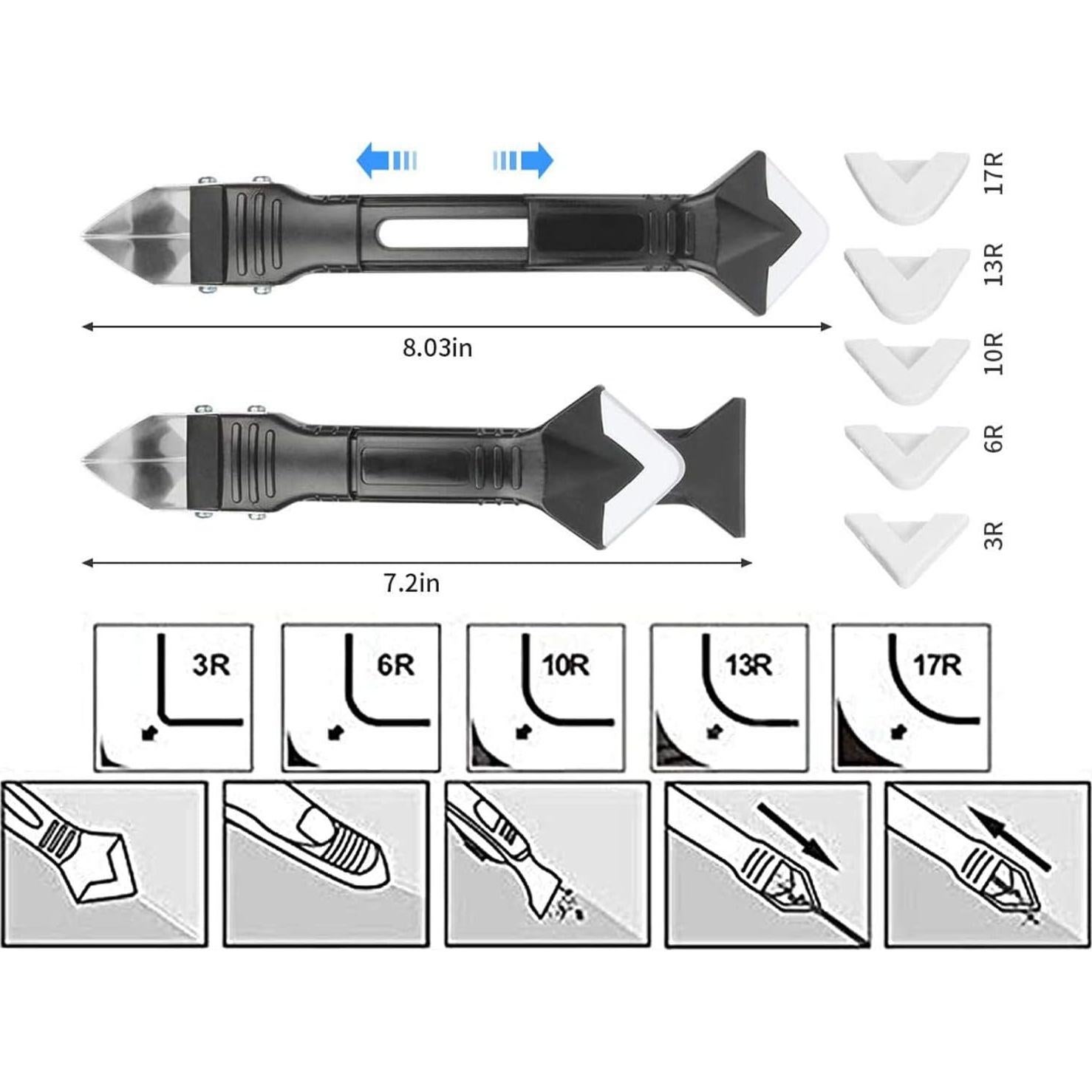 Herramienta de Masillado 3 en 1 Jidomifurnis - Raspador y Cuchilla