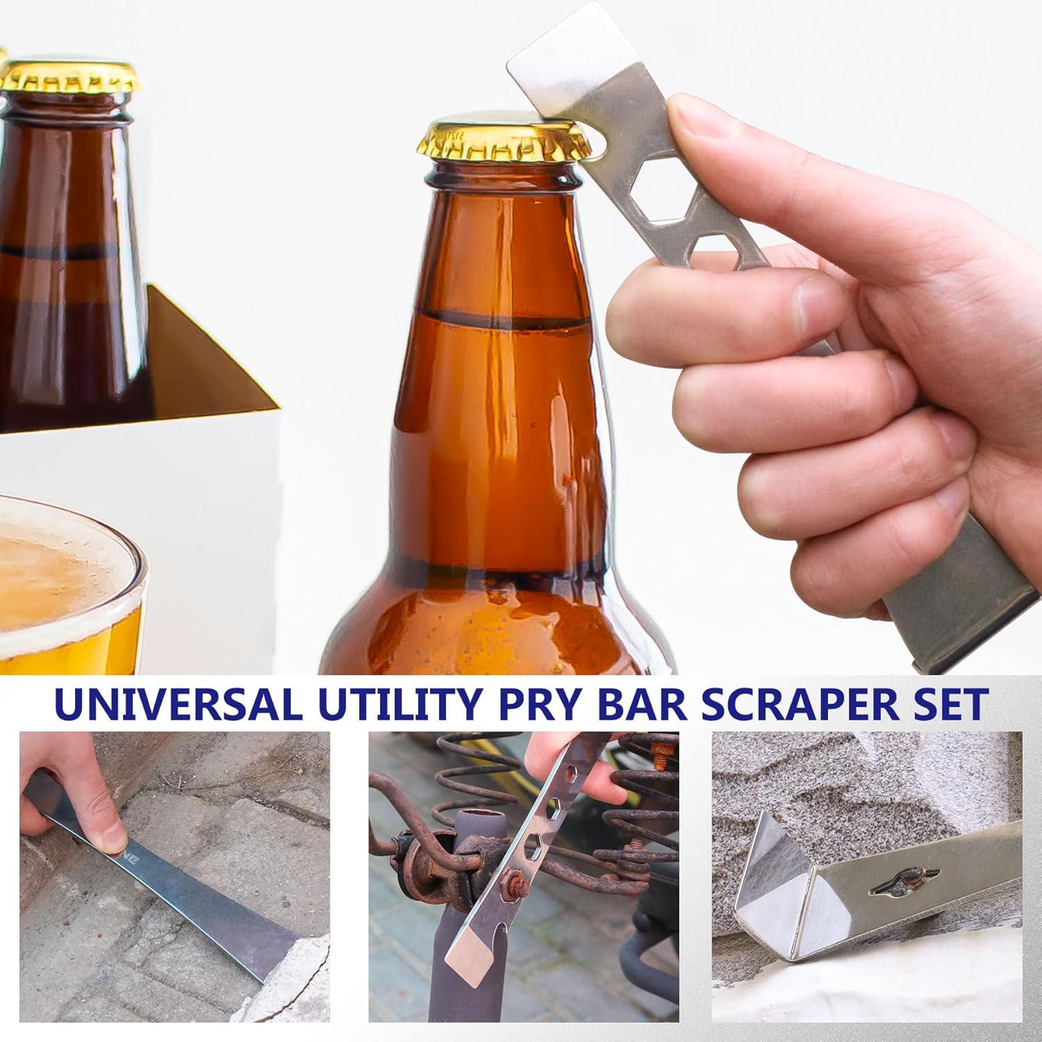 Juego de Raspadores de Palanca STAHONE 2 Piezas Acero Inoxidable