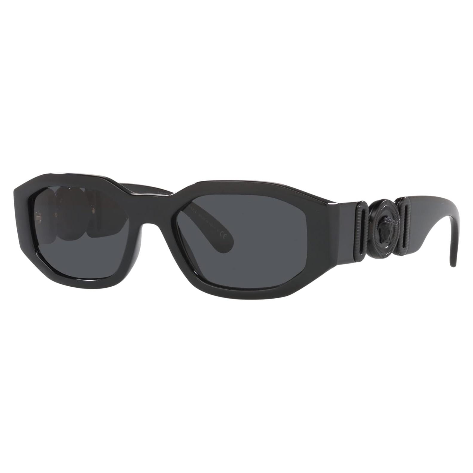 Gafas de sol Versace Hombre Marco Negro Lentes Grises 53mm