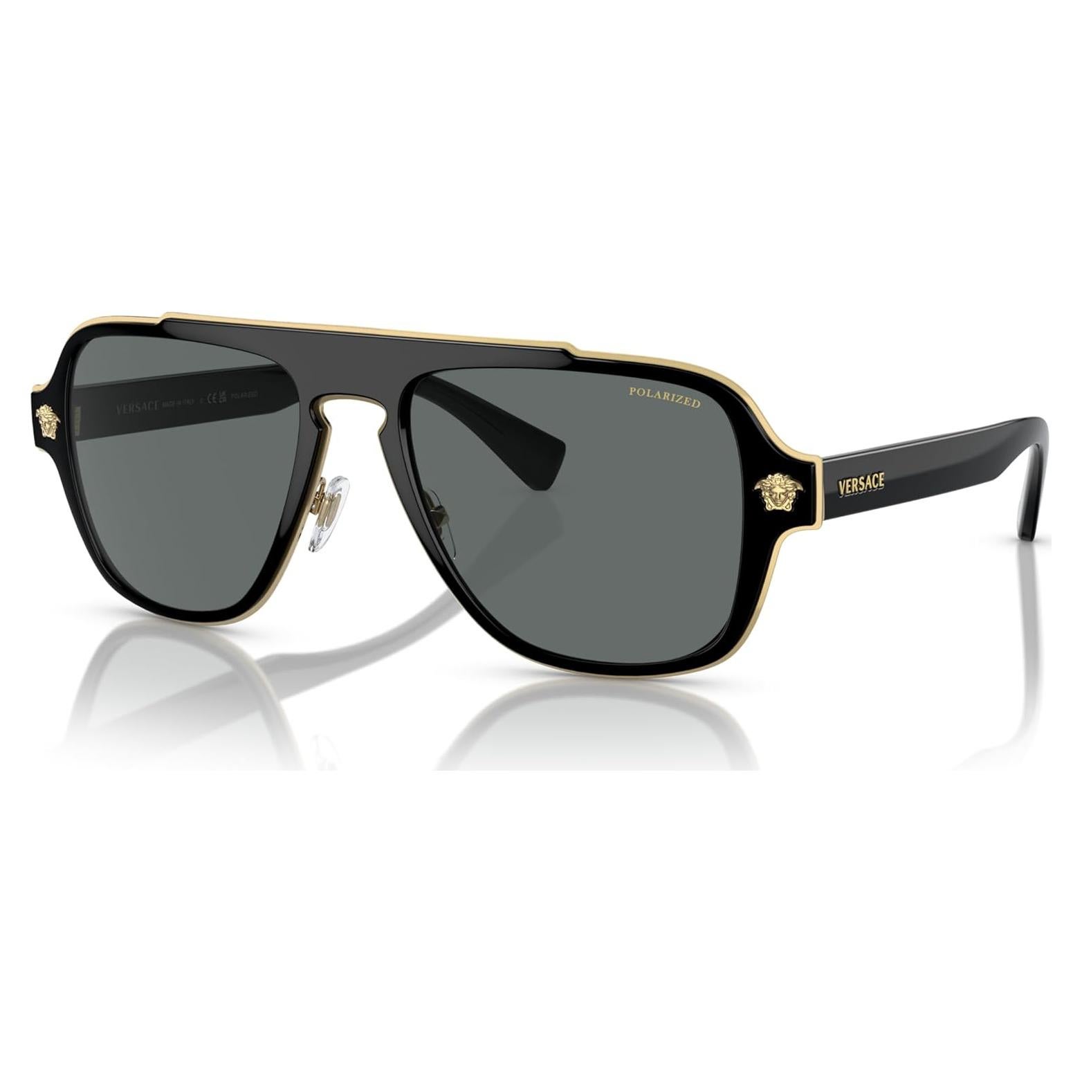 Gafas de Sol Versace Hombre Marco Negro Lentes 56mm