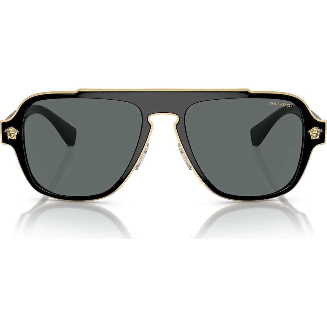 Gafas de Sol Versace Hombre Marco Negro Lentes 56mm