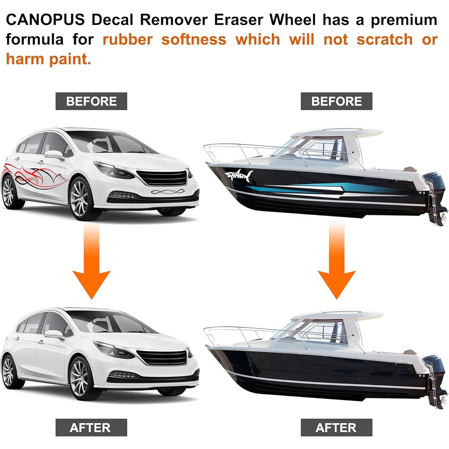 Rueda de Borrado de Calcomanías CANOPUS 10 cm - Kit de Remoción