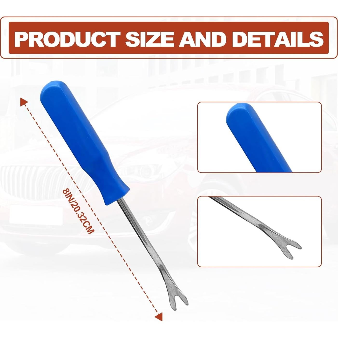 150 Clips de retención nylon TOPCNOEM para parachoques + herramienta