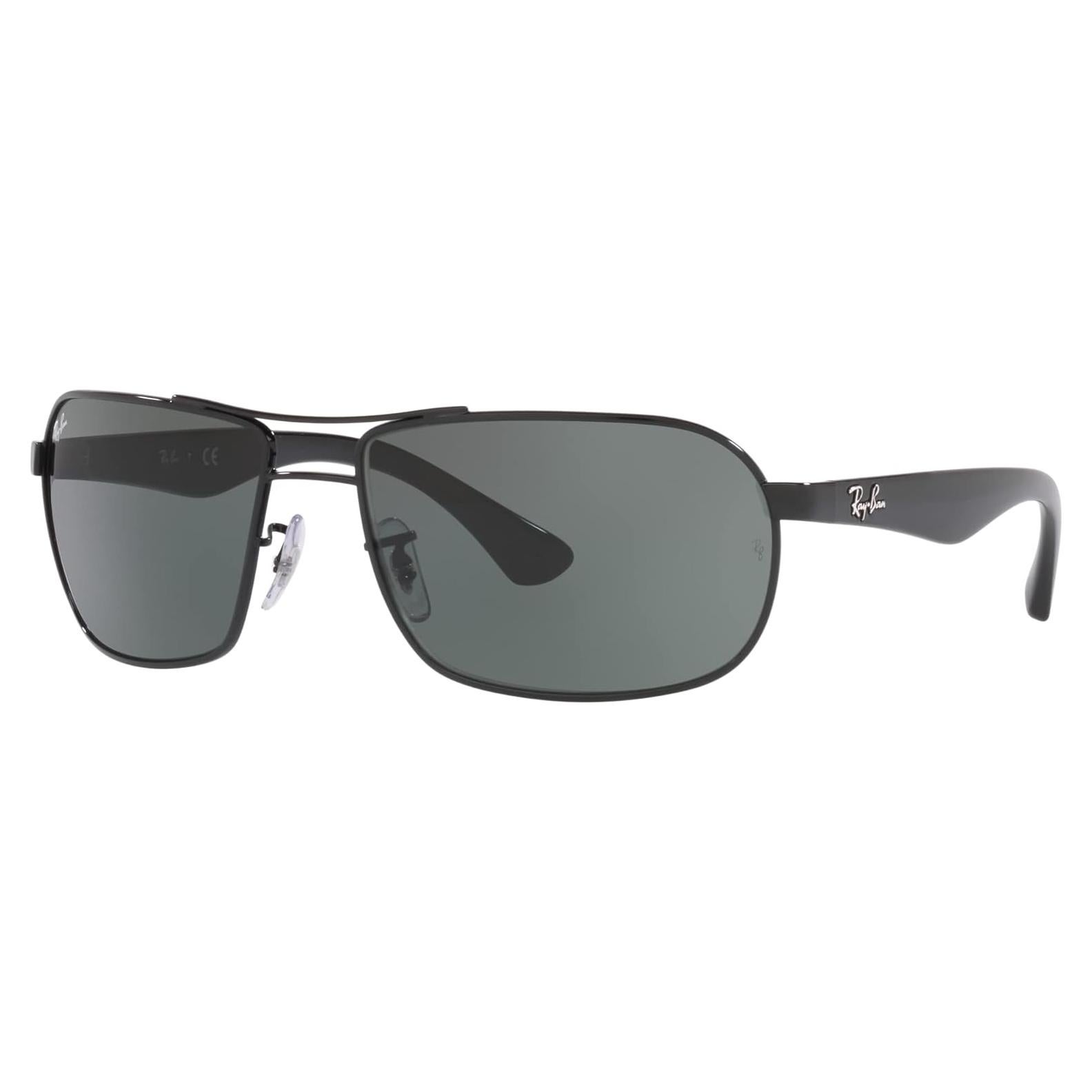 Gafas de sol Ray-Ban para hombre marco negro lentes verdes 62mm