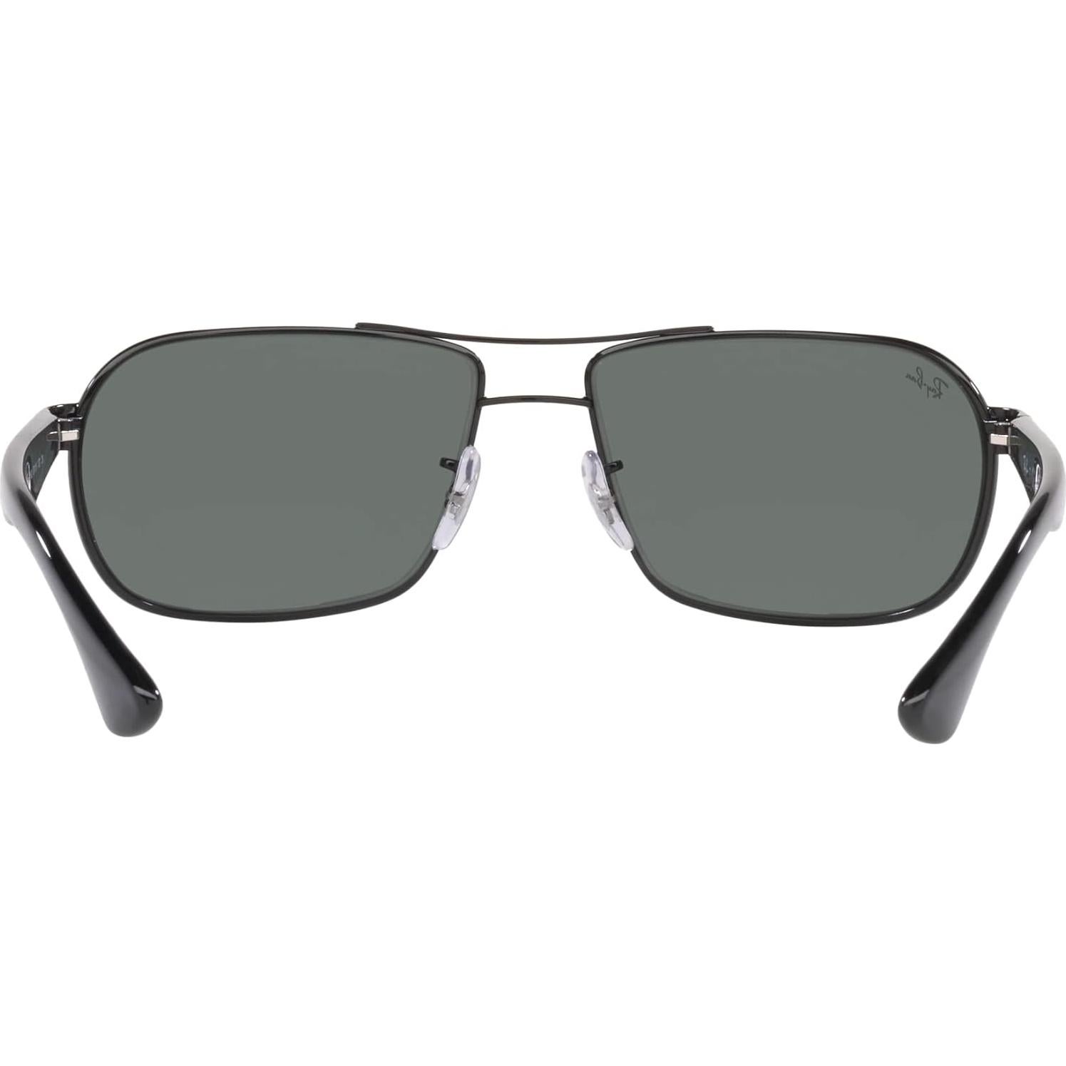 Gafas de sol Ray-Ban para hombre marco negro lentes verdes 62mm