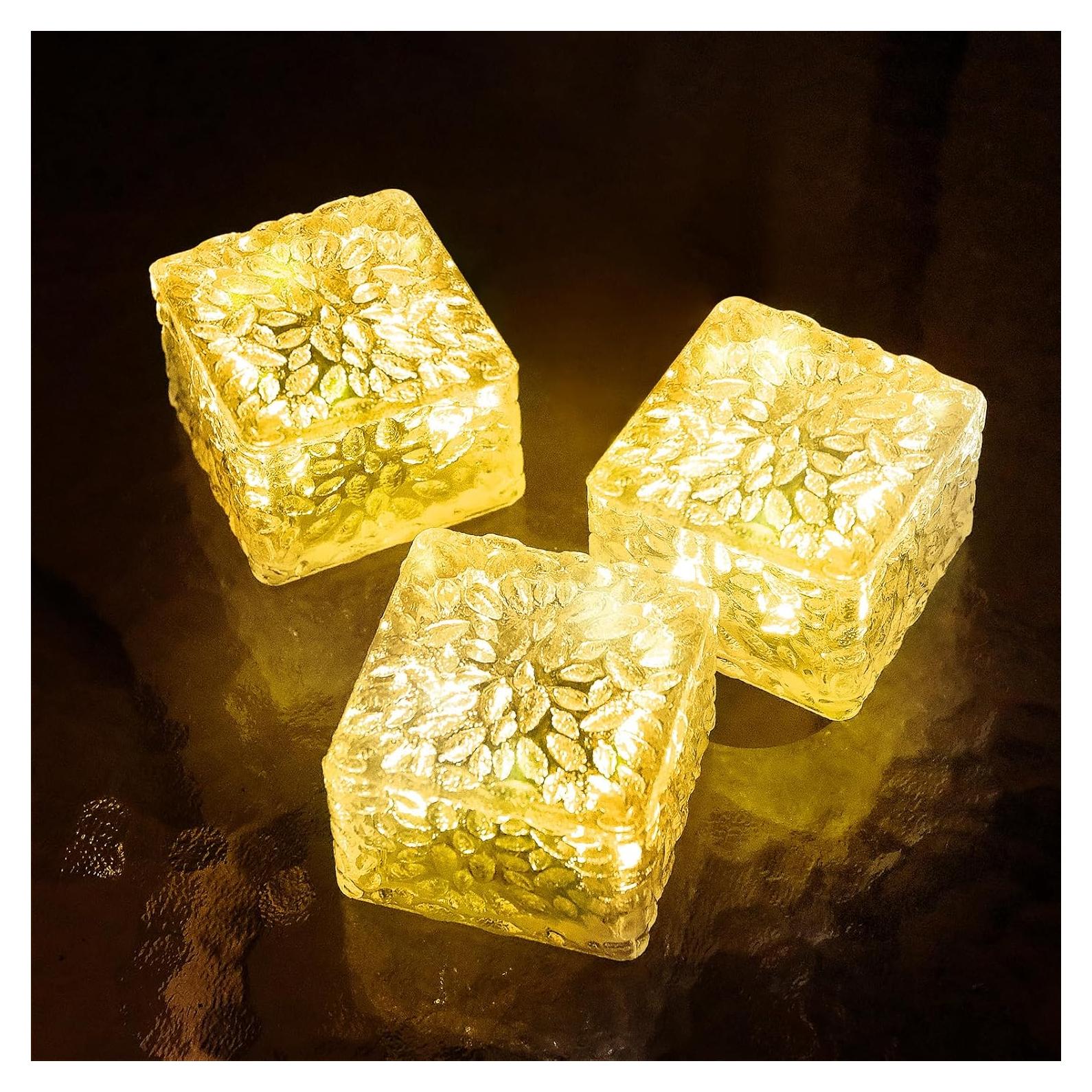 Luces de Ladrillo Solar JKIMK 3 Paquetes IP65 Jardín