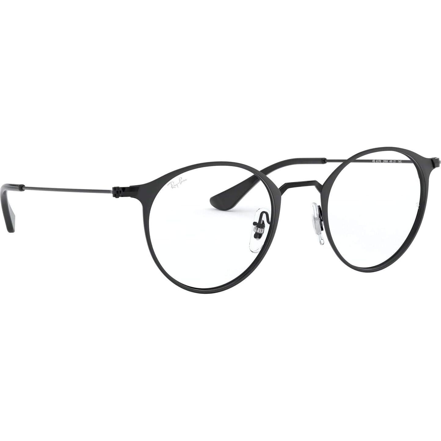 Montura Gafas Ray-Ban Rx6378 Round Negro Mate 49mm