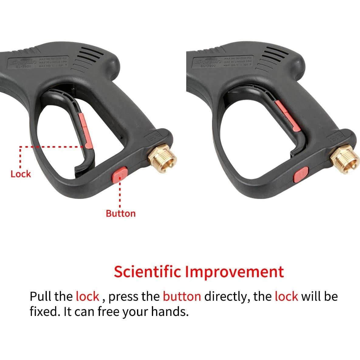 Pistola de Lavado a Presión CHAVOR 5000 PSI con 5 Boquillas