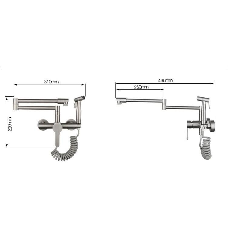 Grifo de Cocina Mezclador TYHZNQMPW 360° Acero Inoxidable