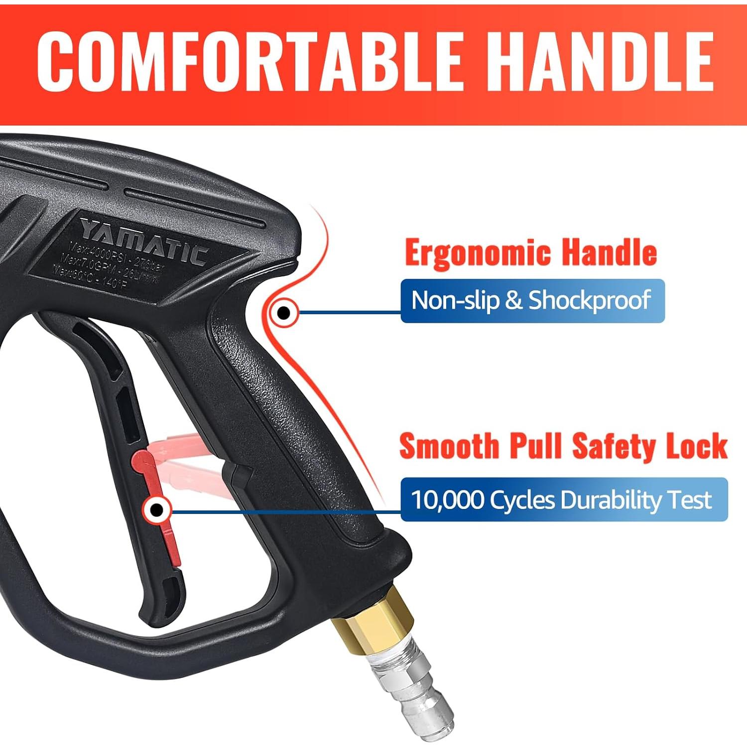 Pistola de Lavado a Presión YAMATIC con Manguera 15m