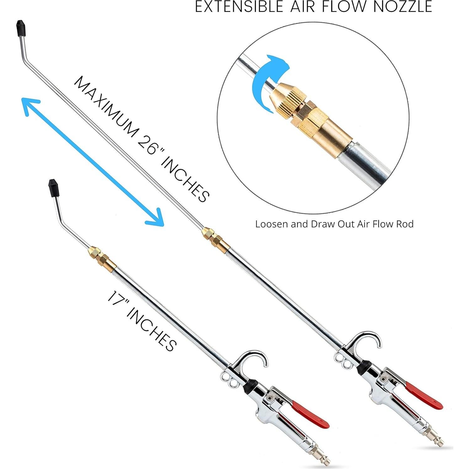 Pistola de Aire Neumática NEIKO 31122A Extensible 66 cm
