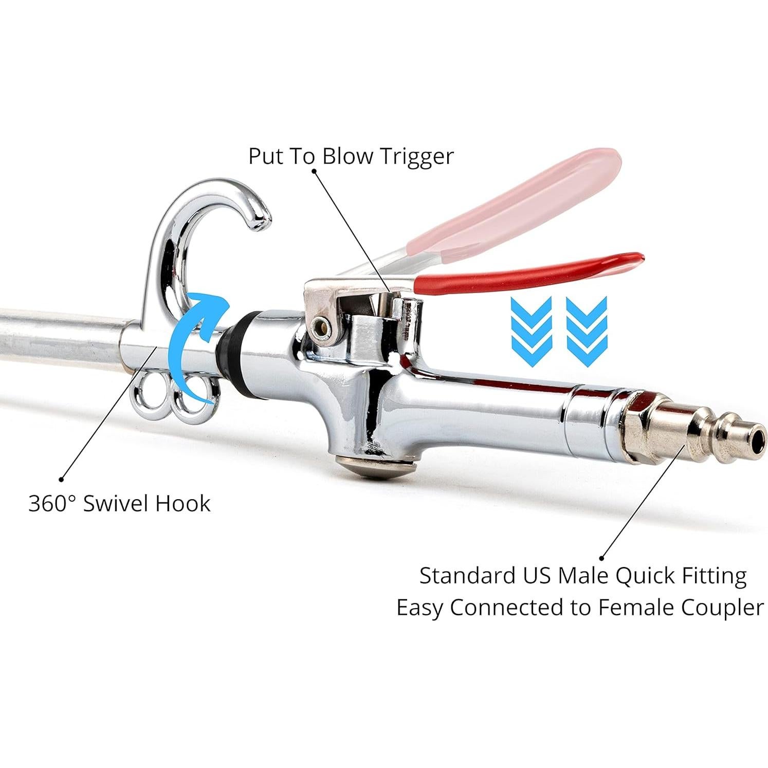 Pistola de Aire Neumática NEIKO 31122A Extensible 66 cm