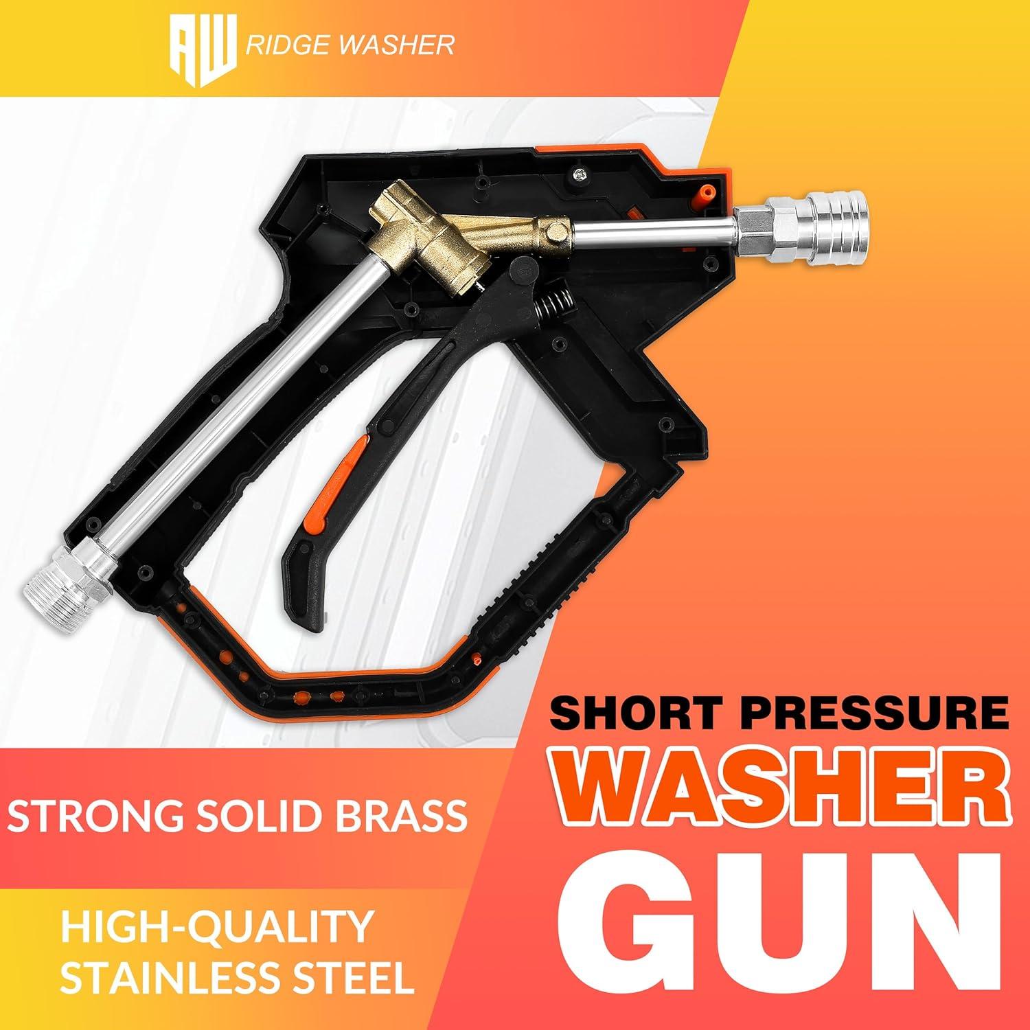 Pistola de Lavado a Presión Ridge Washer 4000 PSI Acero Inoxidable