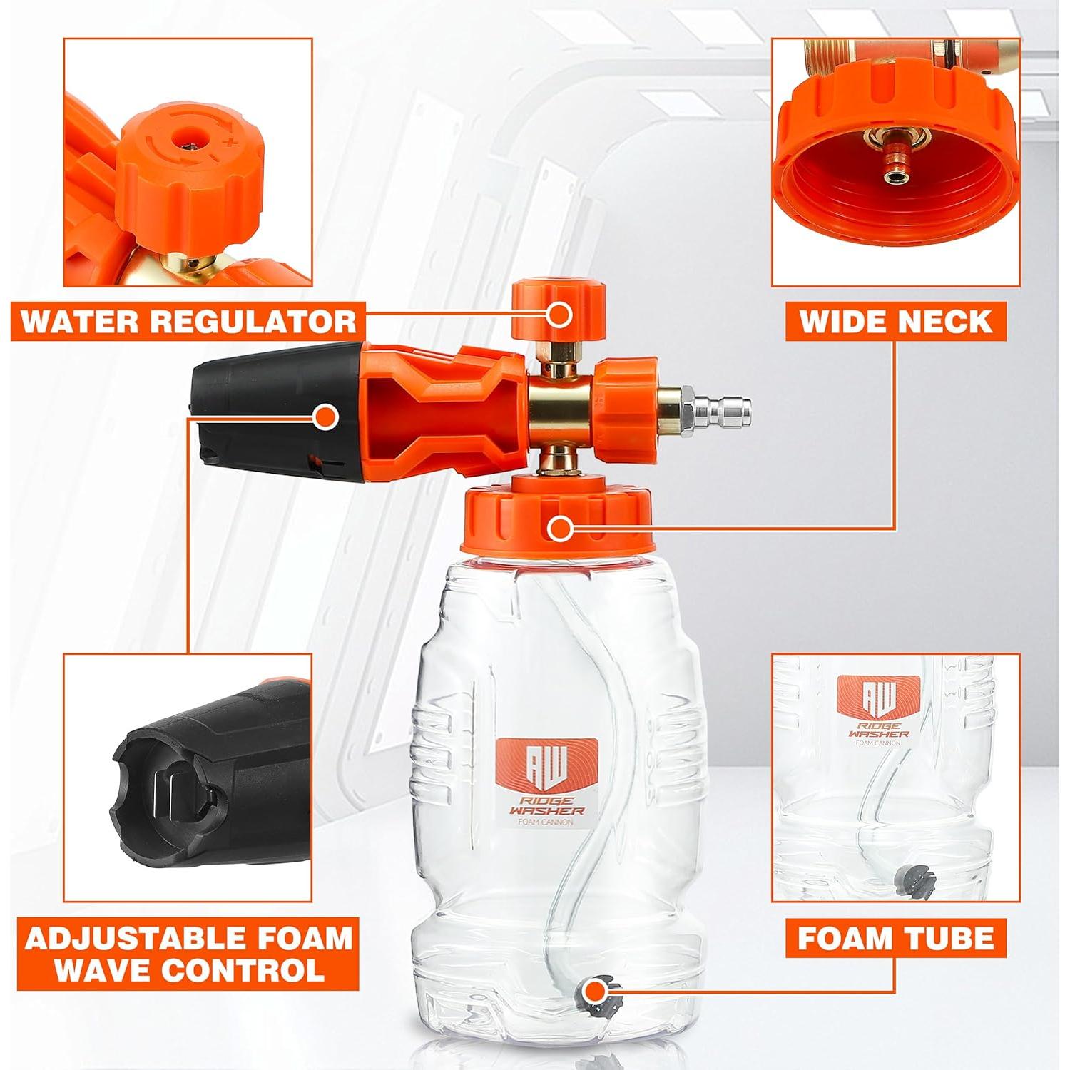 Pistola de Lavado a Presión Ridge Washer 4000 PSI Acero Inoxidable
