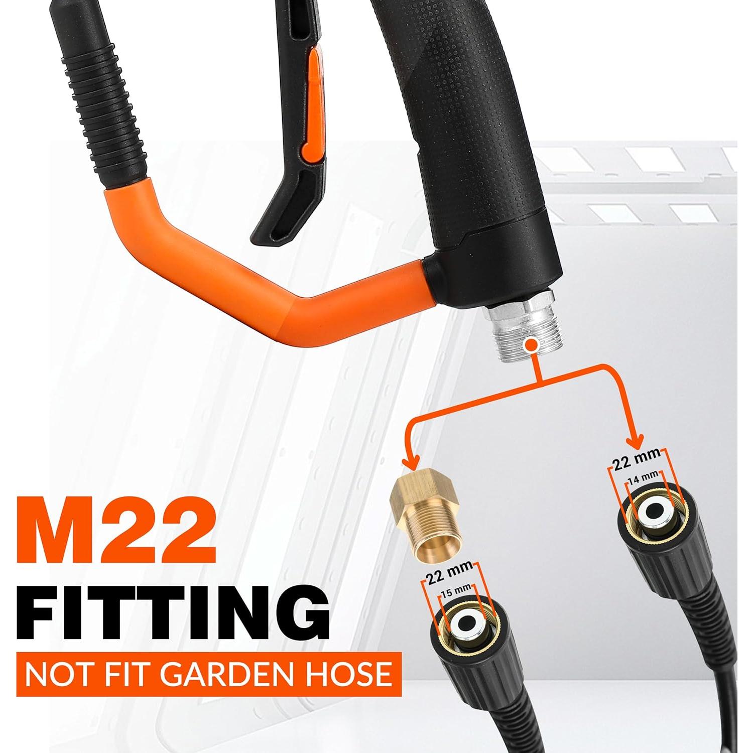 Pistola de Lavado a Presión Ridge Washer 4000 PSI Acero Inoxidable