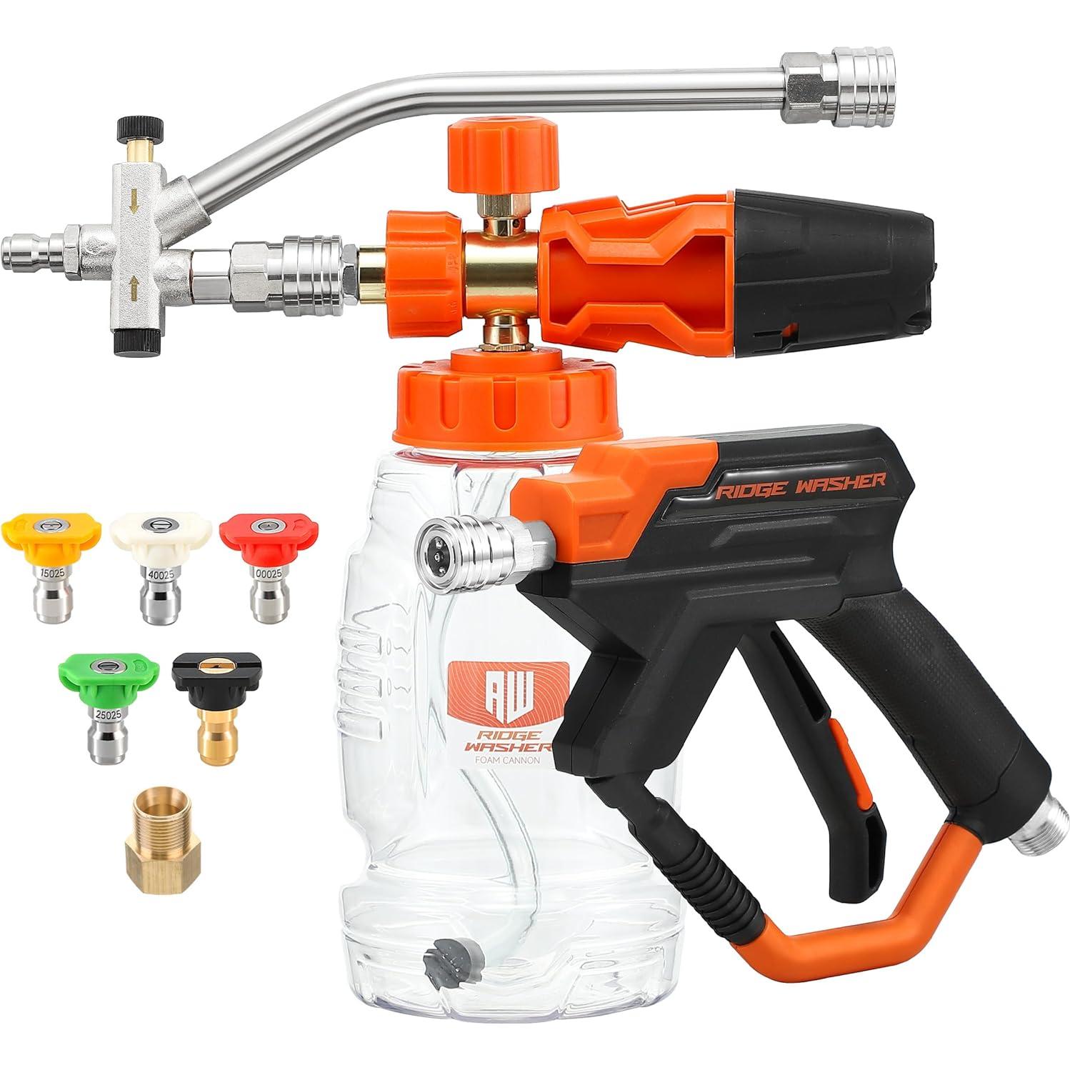 Pistola de Lavado a Presión Ridge Washer 4000 PSI Acero Inoxidable