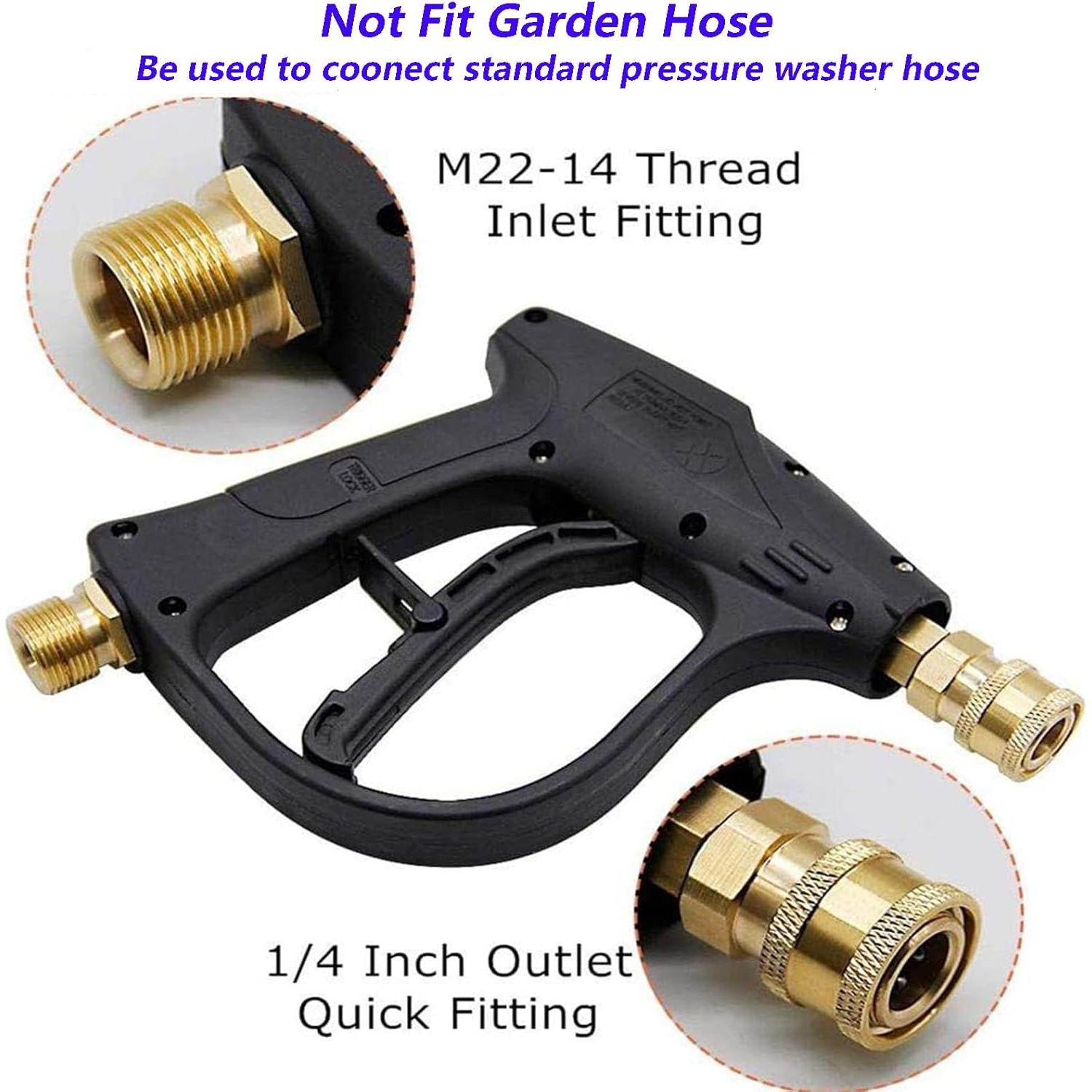 Pistola de Lavado a Presión 4350 PSI M22-14mm con Conector Rápido