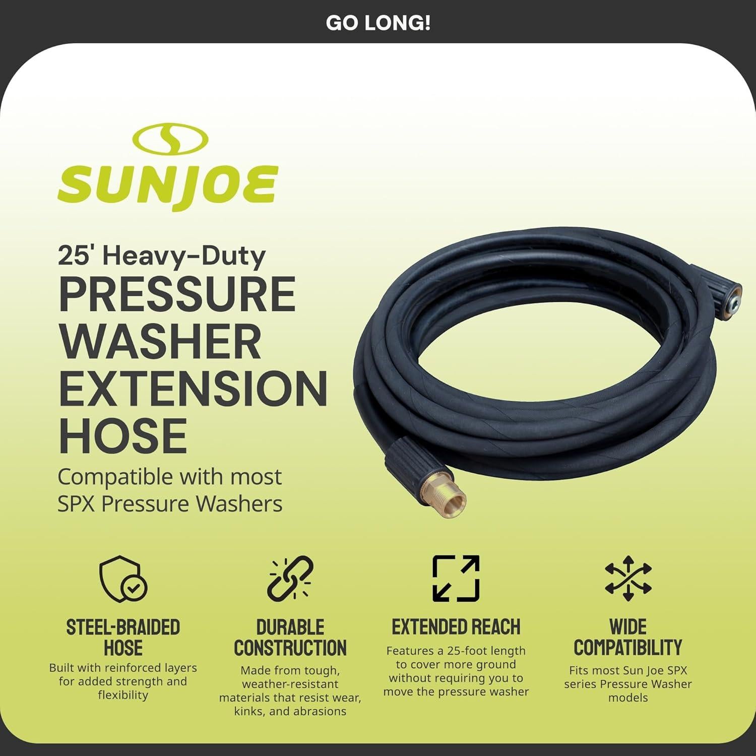 Manguera de Extensión Alta Presión Sun Joe SPX-25HD 7.62 m