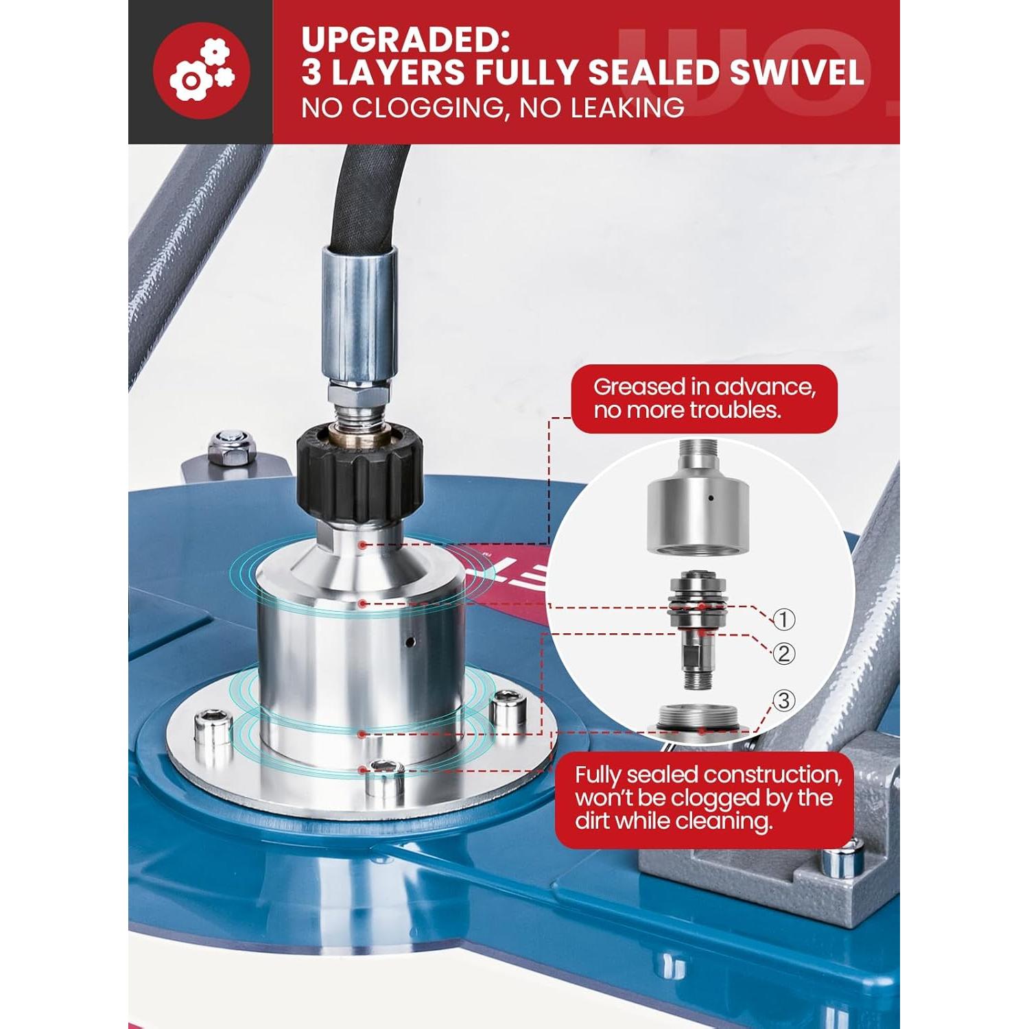 Limpiador de Superficies WOJET 20" 4500 PSI para Lavadora