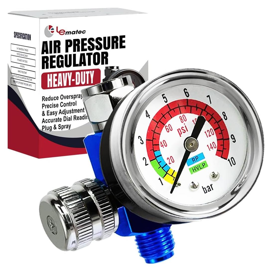 Regulador de Aire LE LEMATEC AR-01 con Manómetro 0-150 PSI