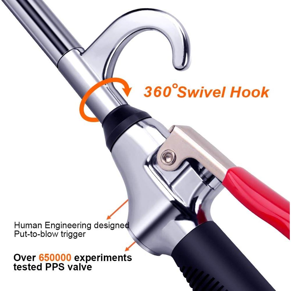 Pistola de Aire JASTIND Extensible 66 cm con Mango Antideslizante