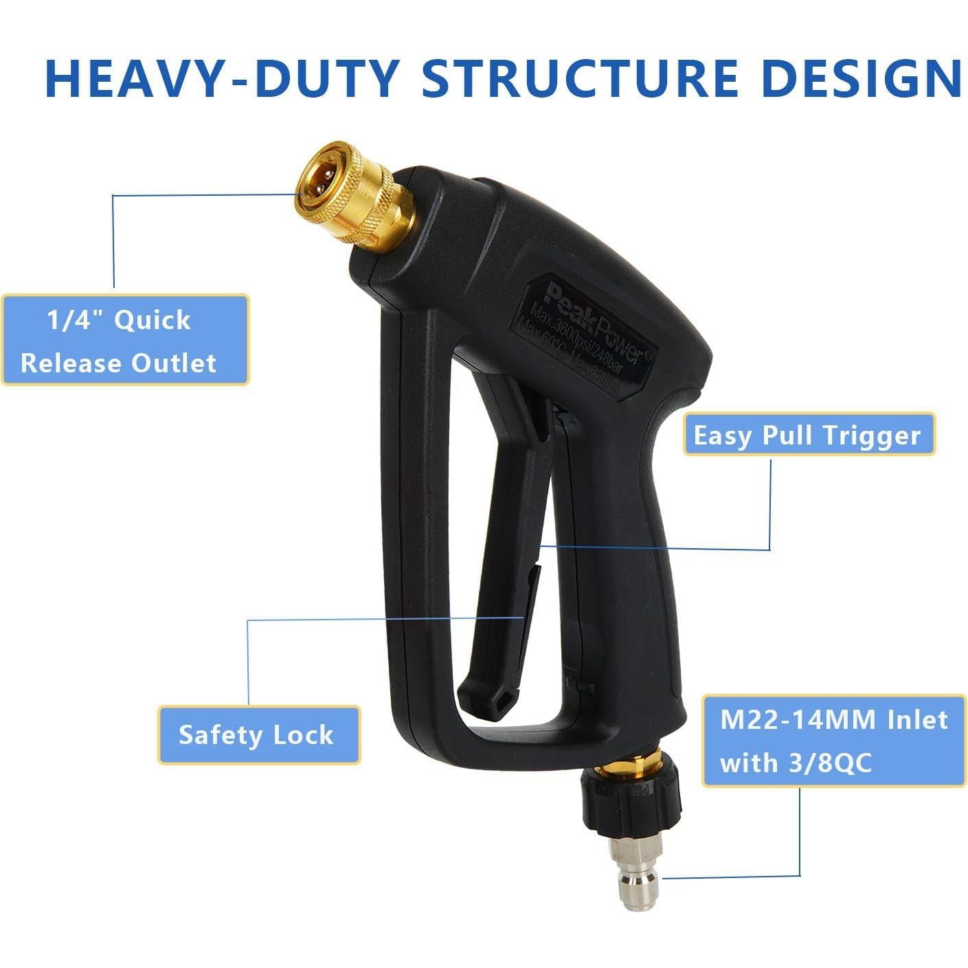 Pistola de Lavado a Presión MINGOU 4000 PSI M22-14mm