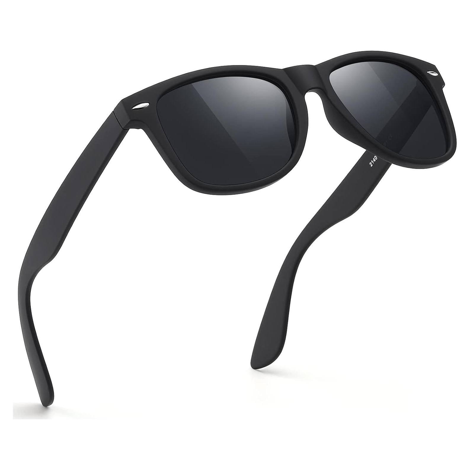 Gafas de Sol Polarizadas FEIDUSUN Retro UV400 Negras