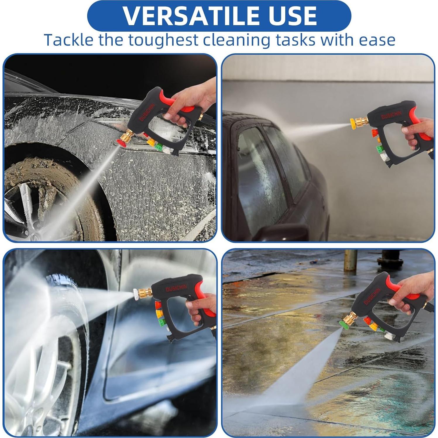 Pistola de Lavadora a Presión DUSICHIN 3000 PSI con 5 Boquillas