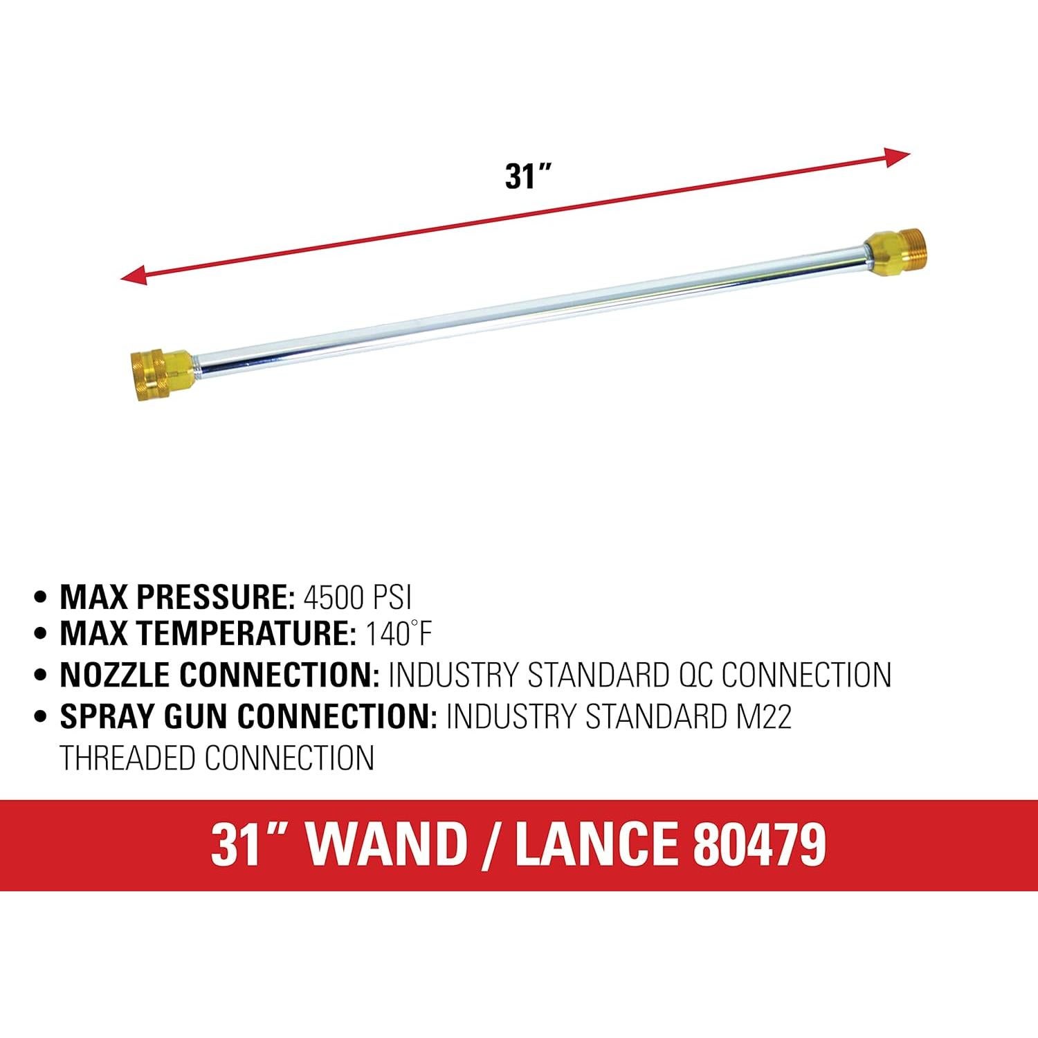 Varilla de Lavado a Presión Simpson 79 cm para Agua Fría 310 Bar