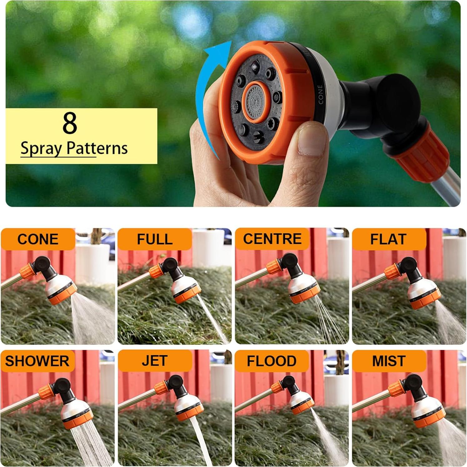 Varita de Riego HaloAmily 44.5 cm 8 Patrones Naranja