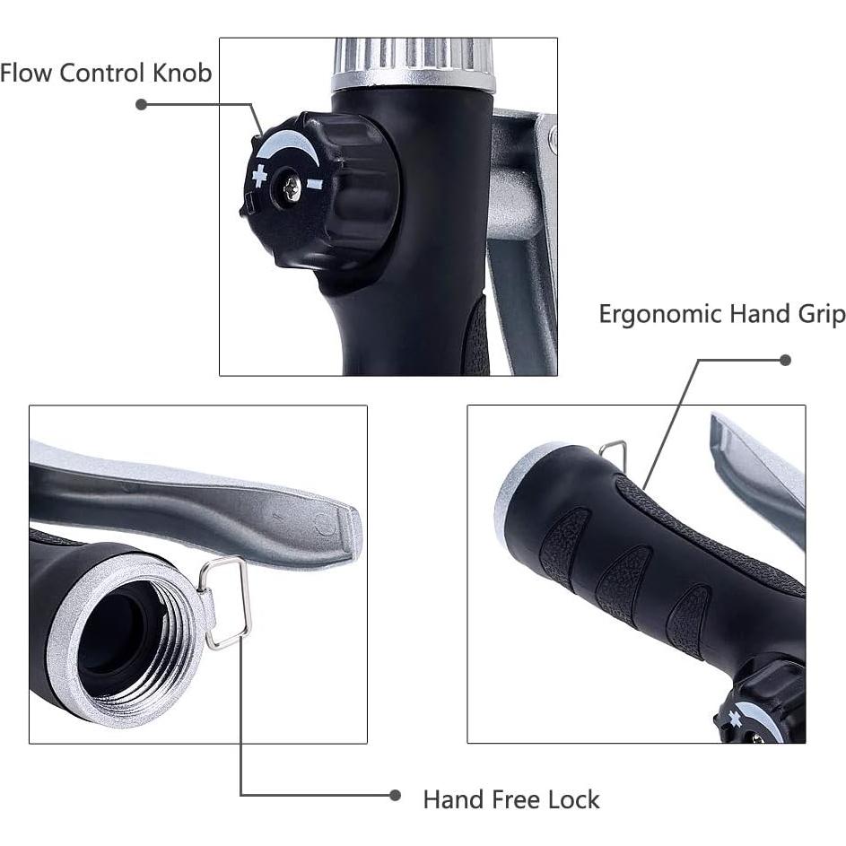 Vara de Riego Green Mount 61 cm con Cabezal de Acero Inoxidable