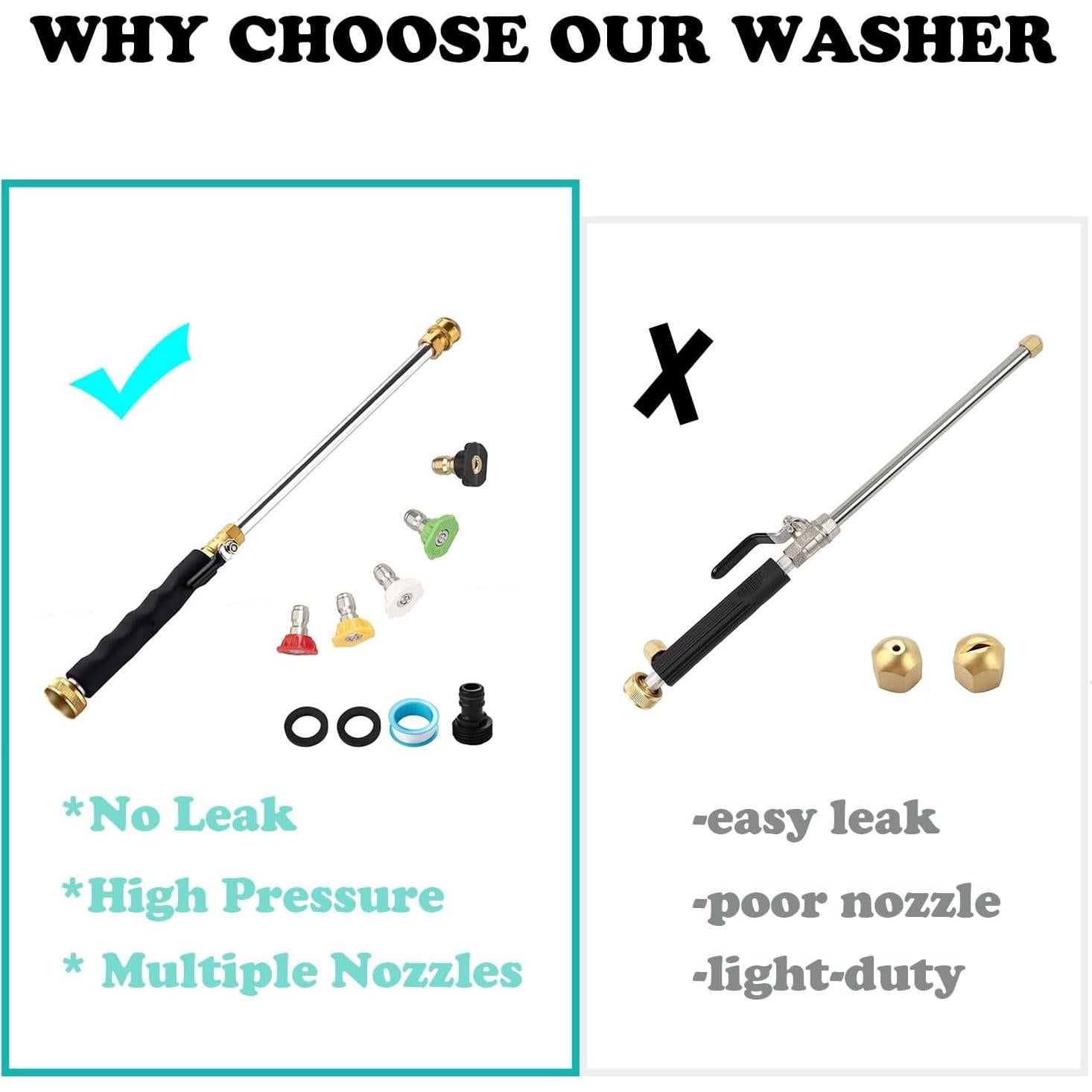 Juego de 8 Piezas de Varilla de Lavado a Presión JIUSHENG