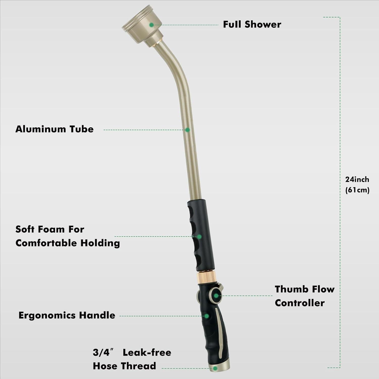 Varita de Riego Restmo 61 cm Rociador Suave de Lluvia