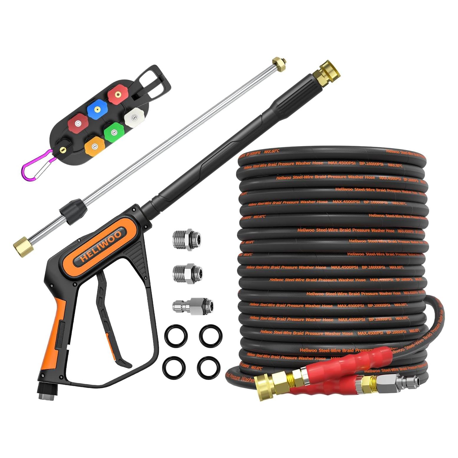 Kit de Lavadora a Presión Heliwoo 30.48 m 4500 PSI M22