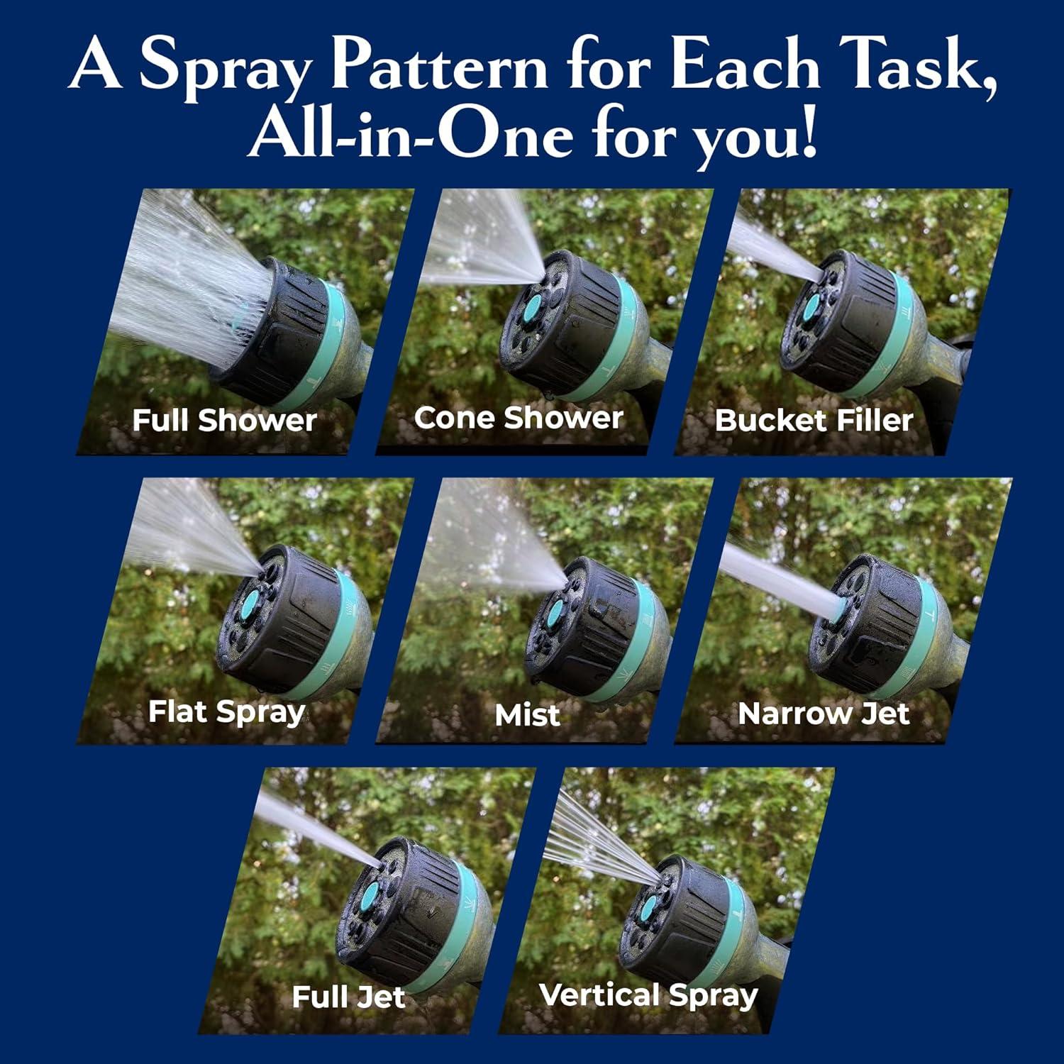 Boquilla de Manguera de Metal New England 500011 8 Patrones